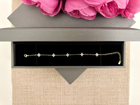 اسواره الورد فضه مطليه ذهب