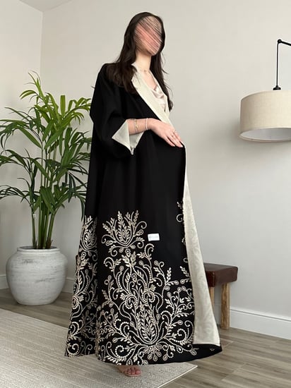 عباية كتان اسود