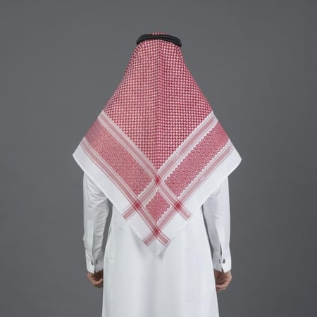 شماغ البسام  بريز احمر غامق