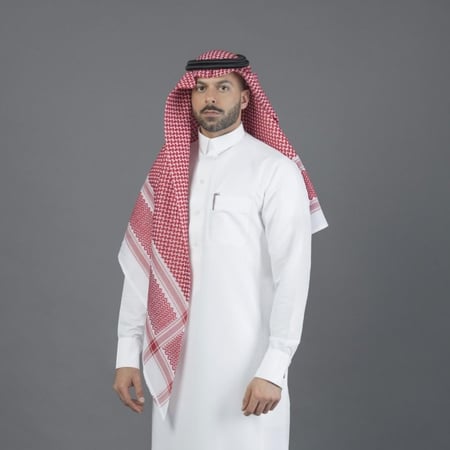 شماغ البسام  بريز احمر غامق