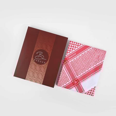 شماغ بيرجن احمر عادي