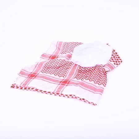 شماغ ابيض مخيط مع عقال   طاقيه  ولادي  واطفال