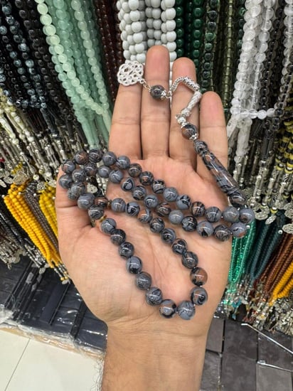 مسباح بكلايت رمادي مموج طربزونة معدن