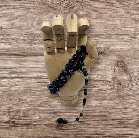 مسباح بكلايت تمليكة كحلي معرق