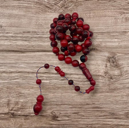 مسباح بكلايت تمليكة عنابي معرق