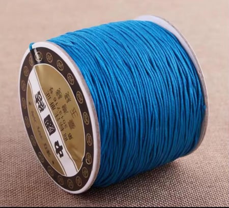 خيط مسباح قيطان عالى المتانة لون ازرق مقاس 0.8ملم 90 متر