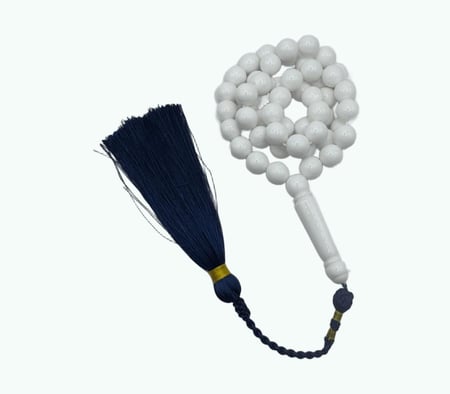 مسباح بكلايت ابيض بكركوشة تفصال يدوي