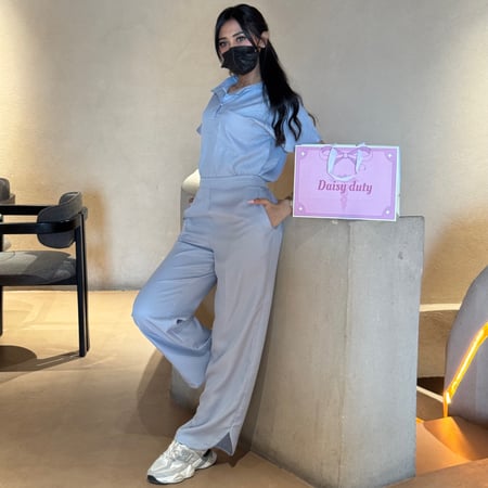 “Sprout Scrub set “GRAY