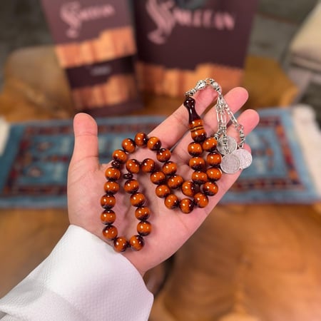 مسباح فاتوران أنتيمون لون بني بأسود معتق