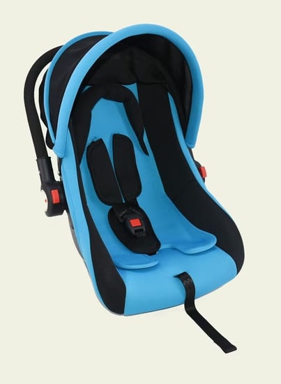 مقعد سيارة آمن ومحمول للاطفال أزرق