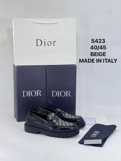 حذاء لوفر رجالي من ماركة ديور Dior باللون الاسود