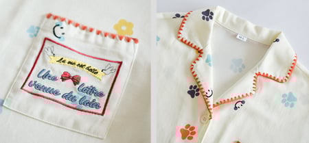 بيجامة قطنية نسائية ناعمة 100% بنقشة مخلب القطة، راحة ودفء للخريف والشتاء