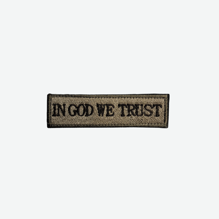 شعار قماشي الثقة بالله | In god we trust Patch