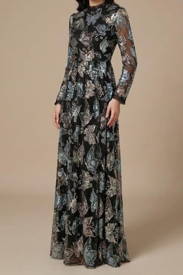 فستان فراشات مطرز