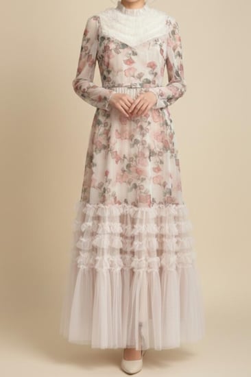 فستان كشكش مشجر