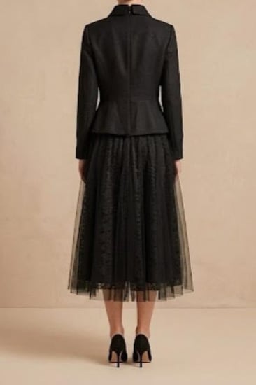 فستان ميدي أسود