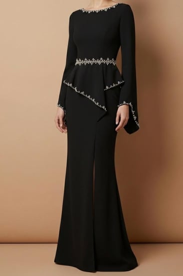 فستان سهرة مطرز اكسسوار