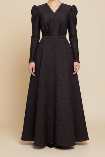 فستان سهرة بنفسجي غامق