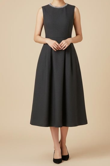 فستان سهرة بدون اكمام