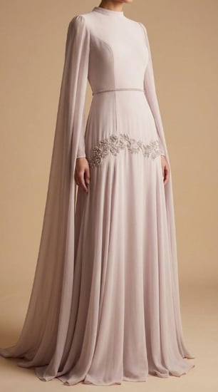 فستان سهرة لون وردي