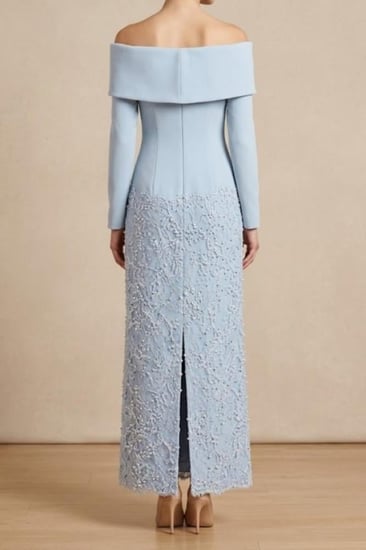 فستان سهرة سماوي ملكي