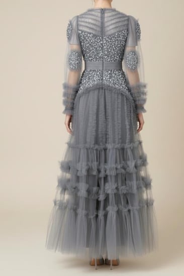 فستان سهرة رمادي