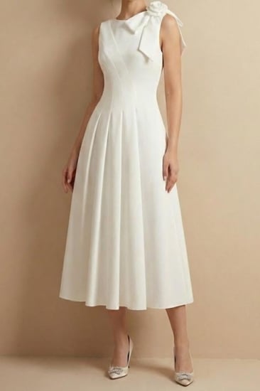 فستان سهرة أسود ميدي