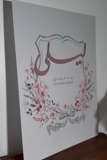 لوحة طباعة بإسم بارز