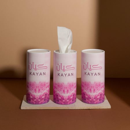 علبة مناديل دائرية