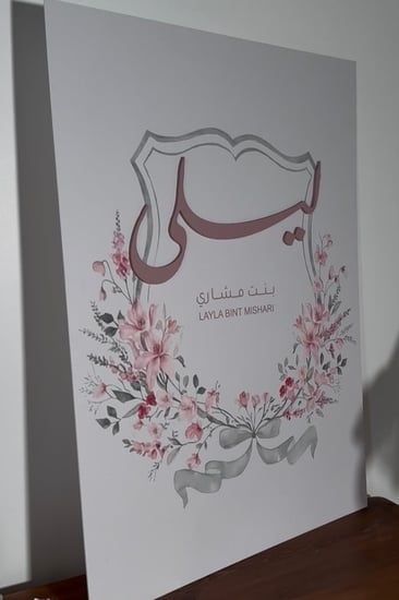 لوحة طباعة بإسم بارز