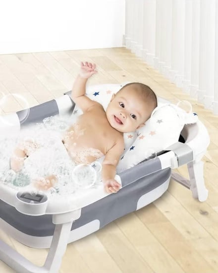 حوض استحمام قابل للطي للآطال حوض استحمام بيبي حوض استحمام مع مقياس حرا