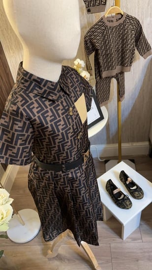 فستان فندي + حزام