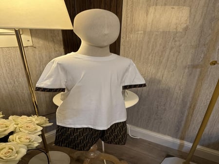 طقم فندي تيشرت+شورت