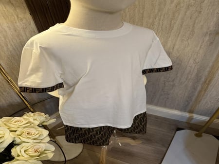 طقم فندي تيشرت+شورت