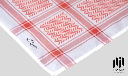 شماغ الرويس  برتقالي كلاسك NO.18 انجليزي