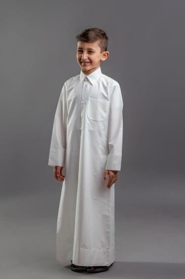 ثوب قلاب صيفي أطفال وشبابي  (كم عادي)