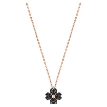 قلادة Latisha على شكل زهرة لون وردي طلاء ذهبي وردي