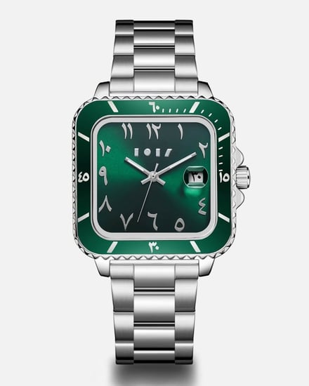 ساعة أصيل الرجالية ستيل بلون فضي