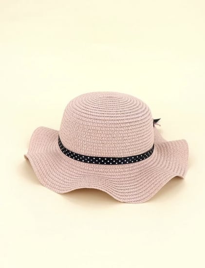 قبعة أطفال صيفي وردي