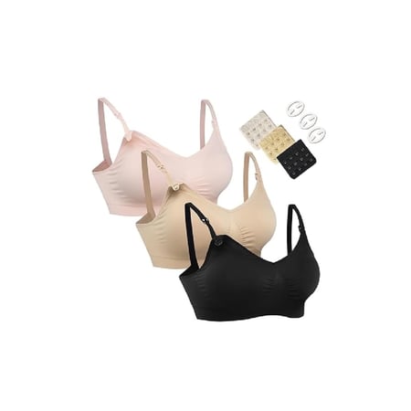 حمالات صدر للرضاعة مومكوزي YN21 عبوة من 3 قطع  مقاس L