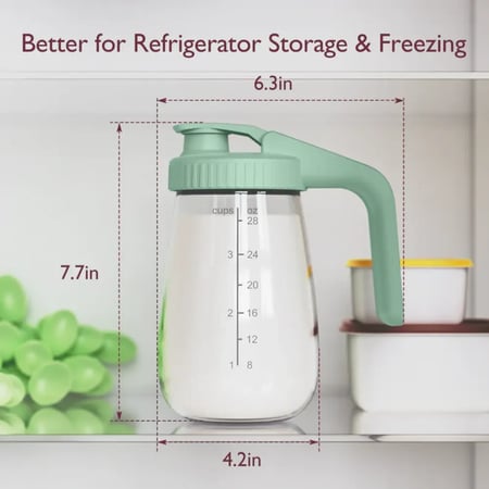 إبريق Momcozy الزجاجي: الحارس الأمين لكل قطرة من الحليب - أخضر