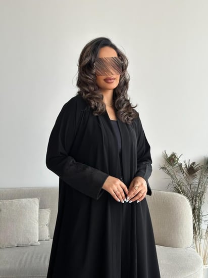 عباية كريب ملكي و جاكار بقصة نصف كلوش