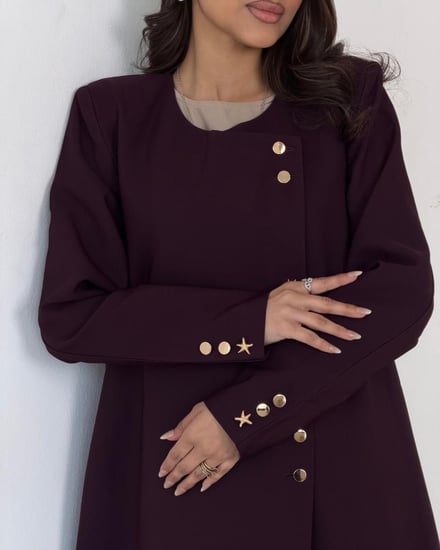 عباية بليزر رسمي مبطن مع كتافات