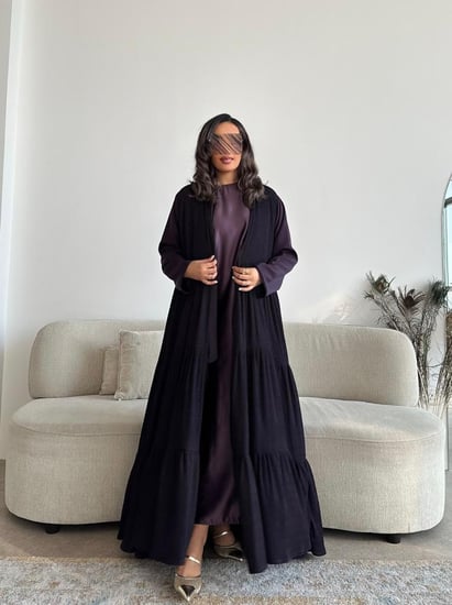 عباية كريب بليسيه بقصة كلوش