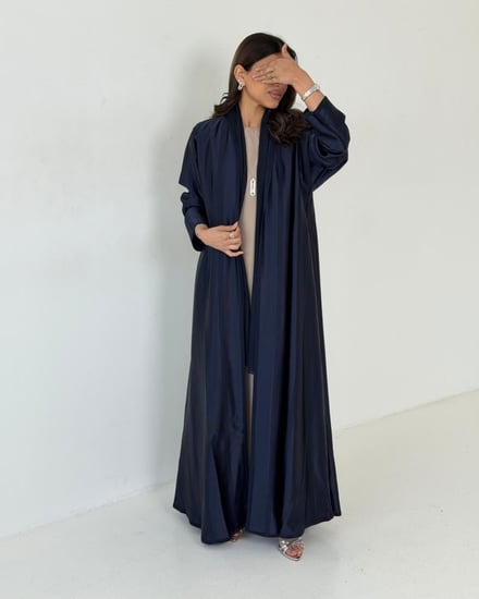 عباية كريب ياباني دبل فيس بقصة كلوش