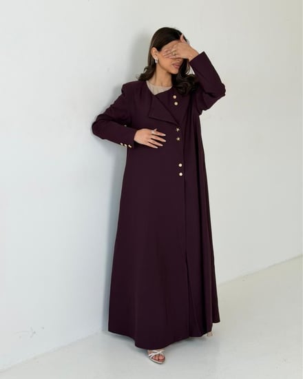 عباية بليزر رسمي مبطن مع كتافات