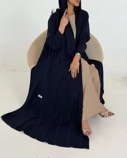 عباية كريب ياباني دبل فيس بقصة كلوش