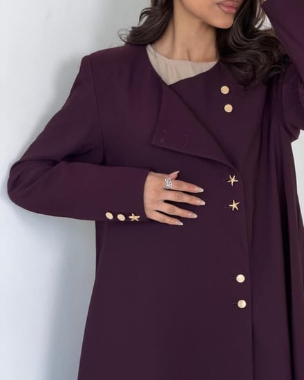 عباية بليزر رسمي مبطن مع كتافات