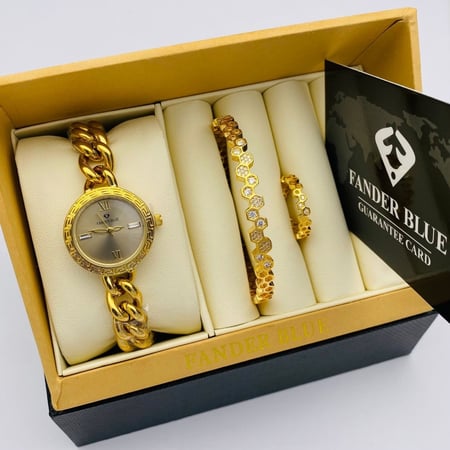 طقم ساعة نسائي وسوارة ماركة فندربلو 2026