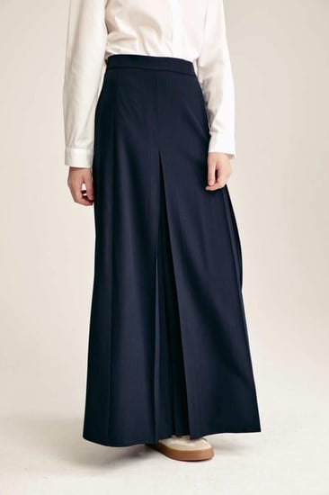 تنورة مريول مدرسية ثانوي - بتصميم كحلي أنيق